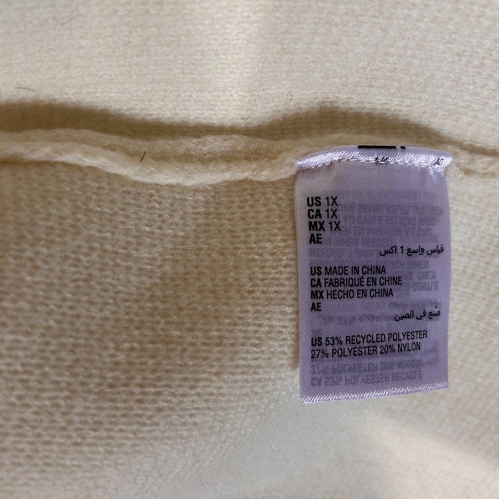 On 34th Women's Sweater Blazer Alabaster 1X‎ - Picture 6 of 7